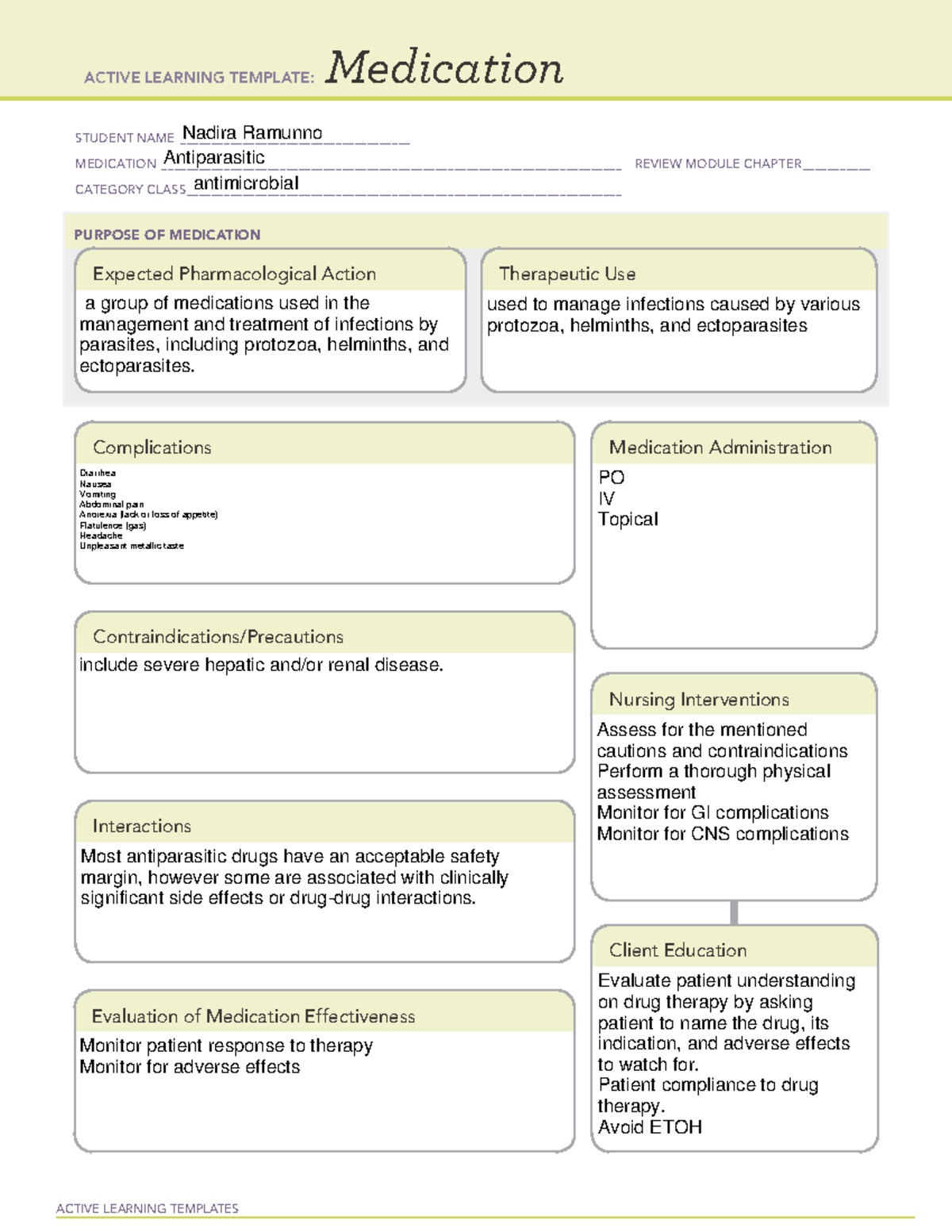 Antiparasitic - medication uses indication interventions side effects ...