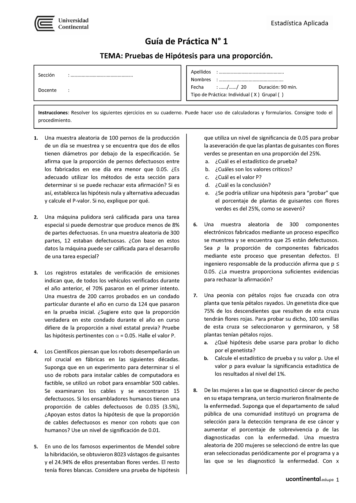 Guia De Practica Semana 01 Ea 1 EstadÌstica Aplicada GuÌa De Pr