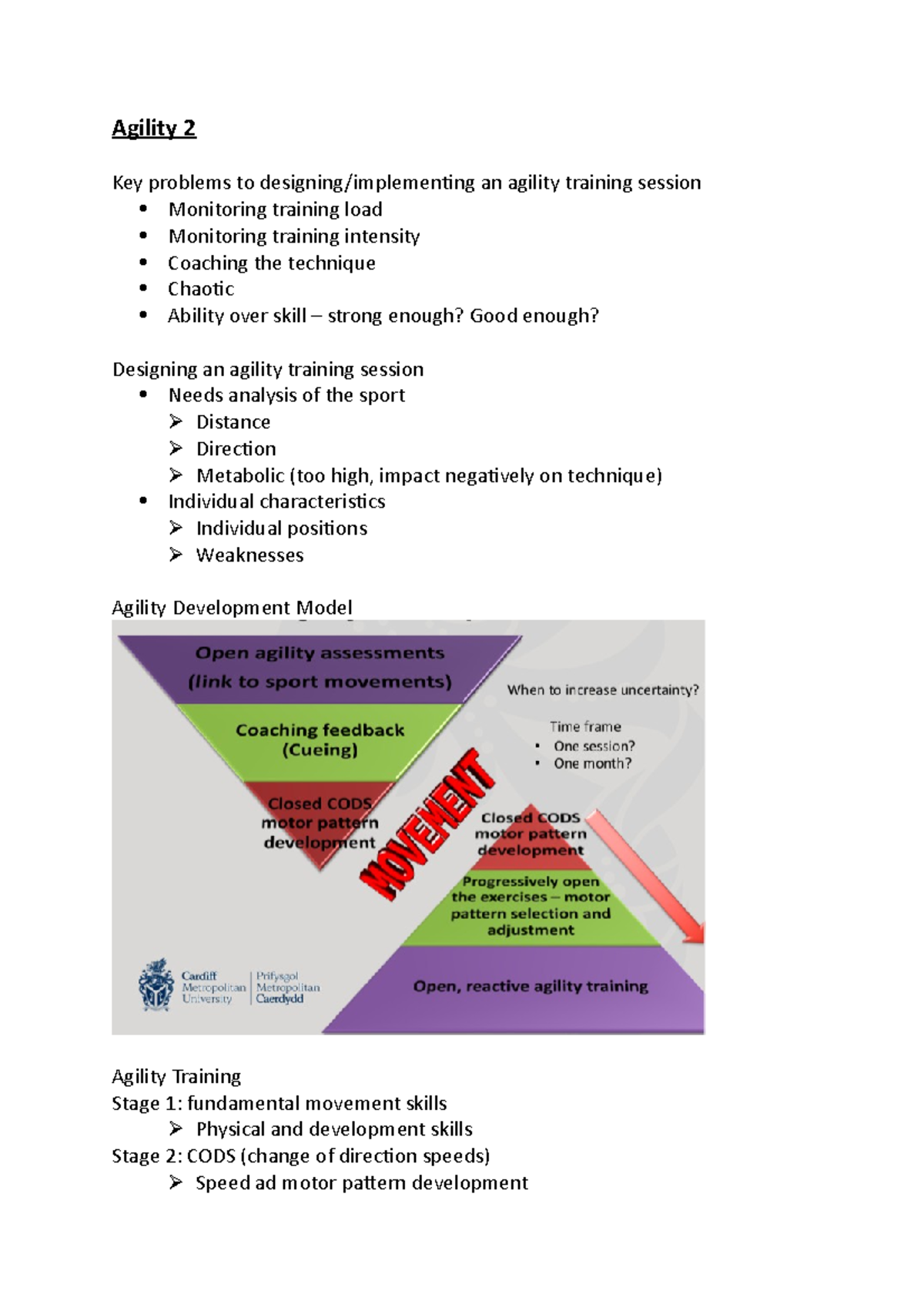 Agility 2 - Agility 2 Key problems to designing/implementing an agility ...