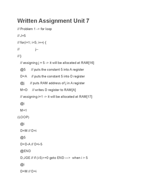 CS1104 Written Assignment unit7