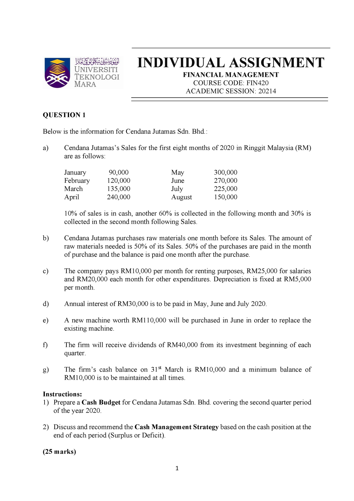 individual assignment fin420