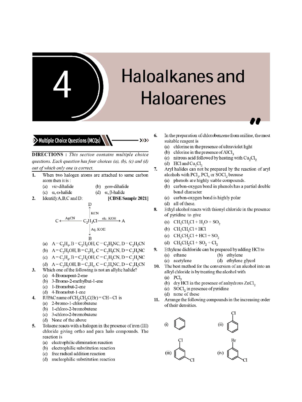 4. Haloalkanes And Haloarenes - Chemistry - Studocu