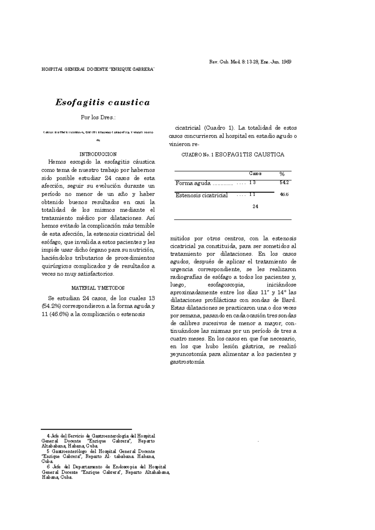 Esofagitis cáustica - Material de repaso - Rev. Cub. Med. 8: 13-28, Ene ...