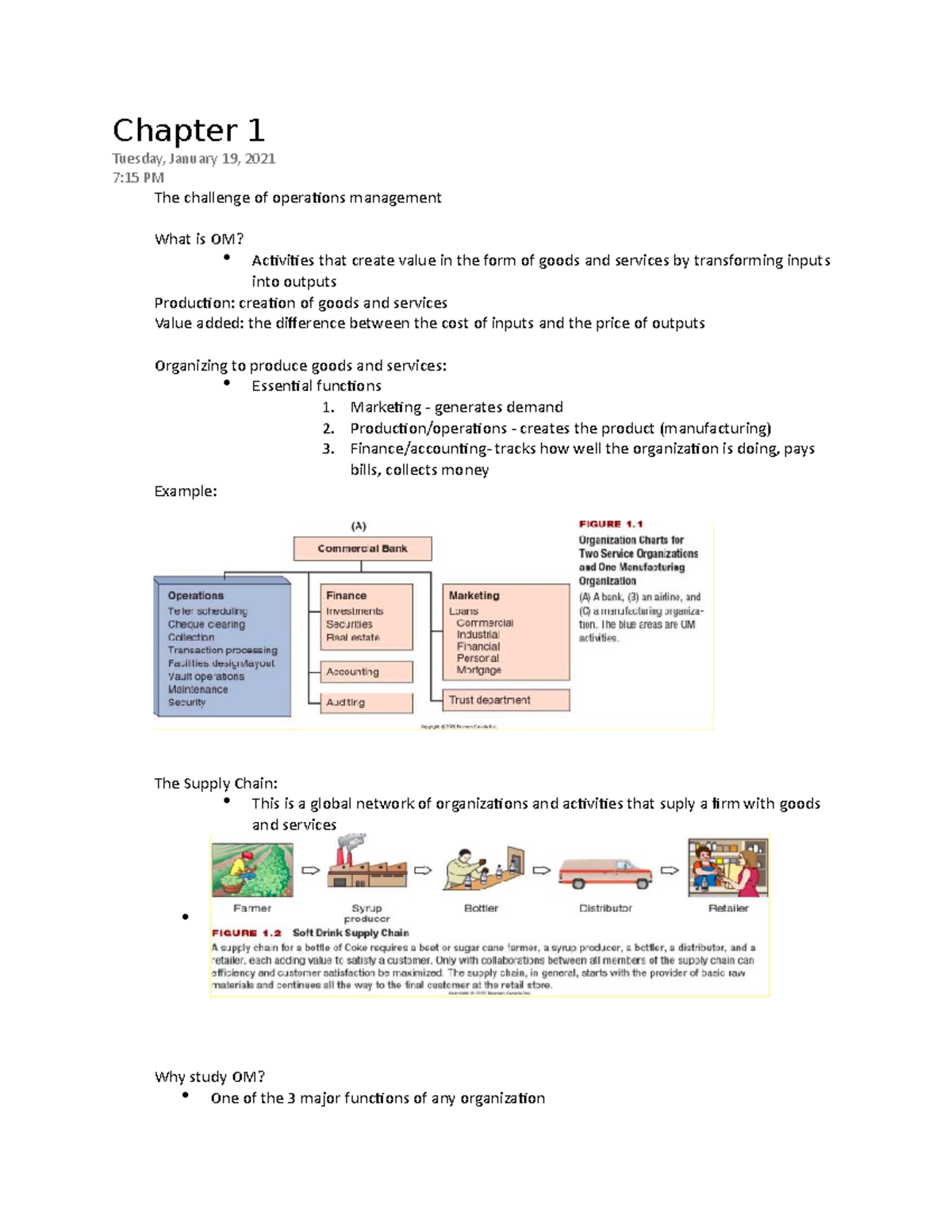 GMS401 notes 1-4 2022 - Chapter 1 Tuesday, January 19, 2021 7:15 PM The ...