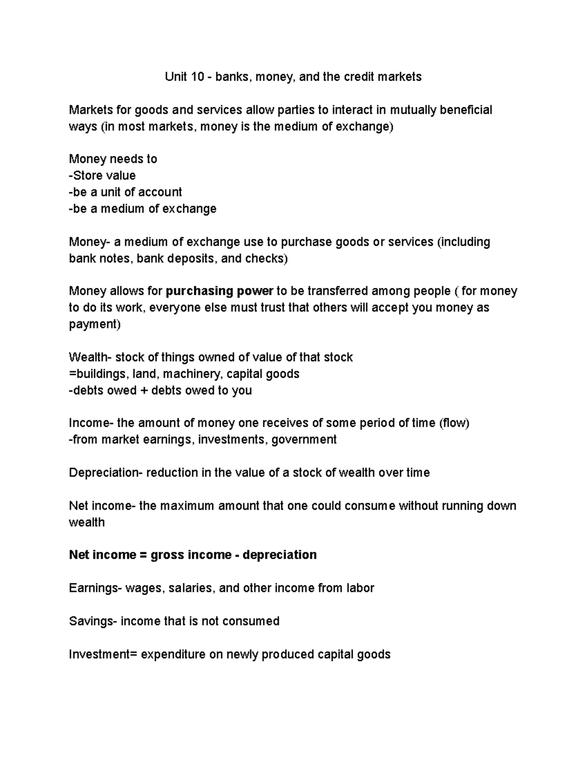 macro-econ-notes-unit-10-banks-money-and-the-credit-markets