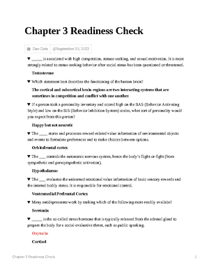 Chapter 6 Readiness Check - Chapter 6 Readiness Check 1 Chapter 6 