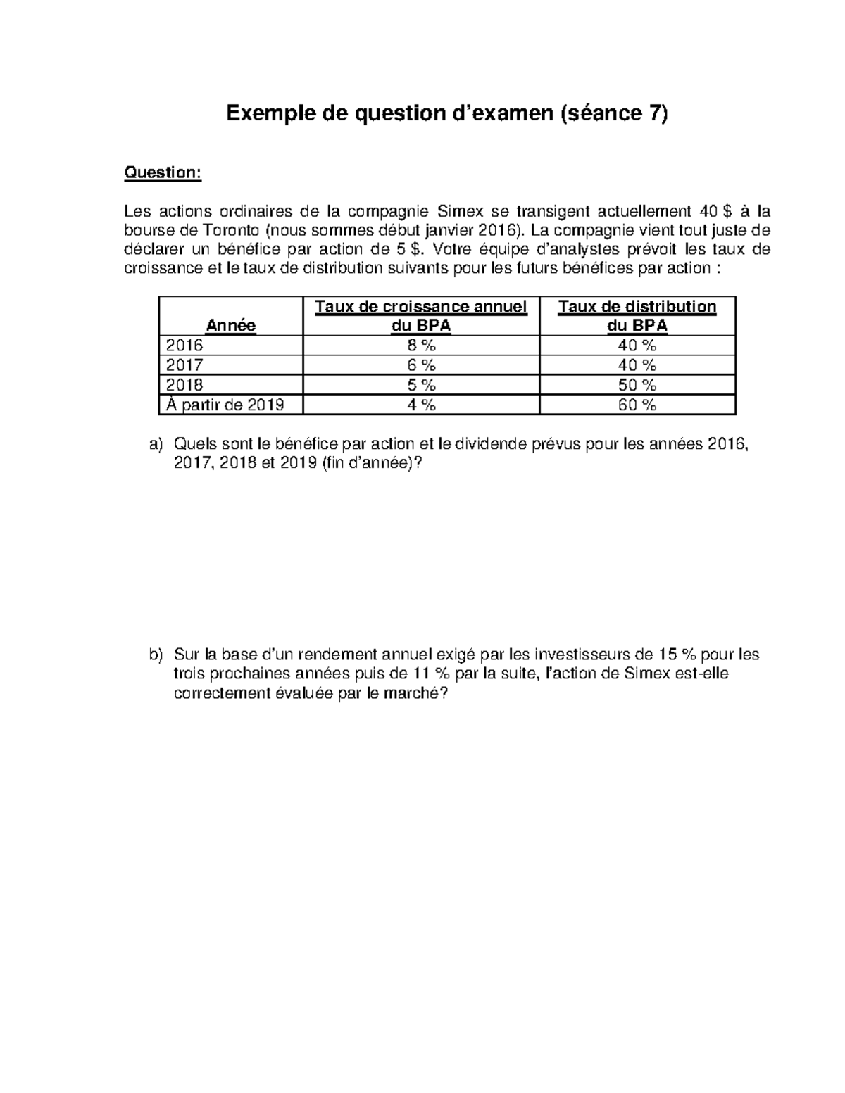 Exemple Question Examen Molodovsky - Exemple De Question D’examen ...