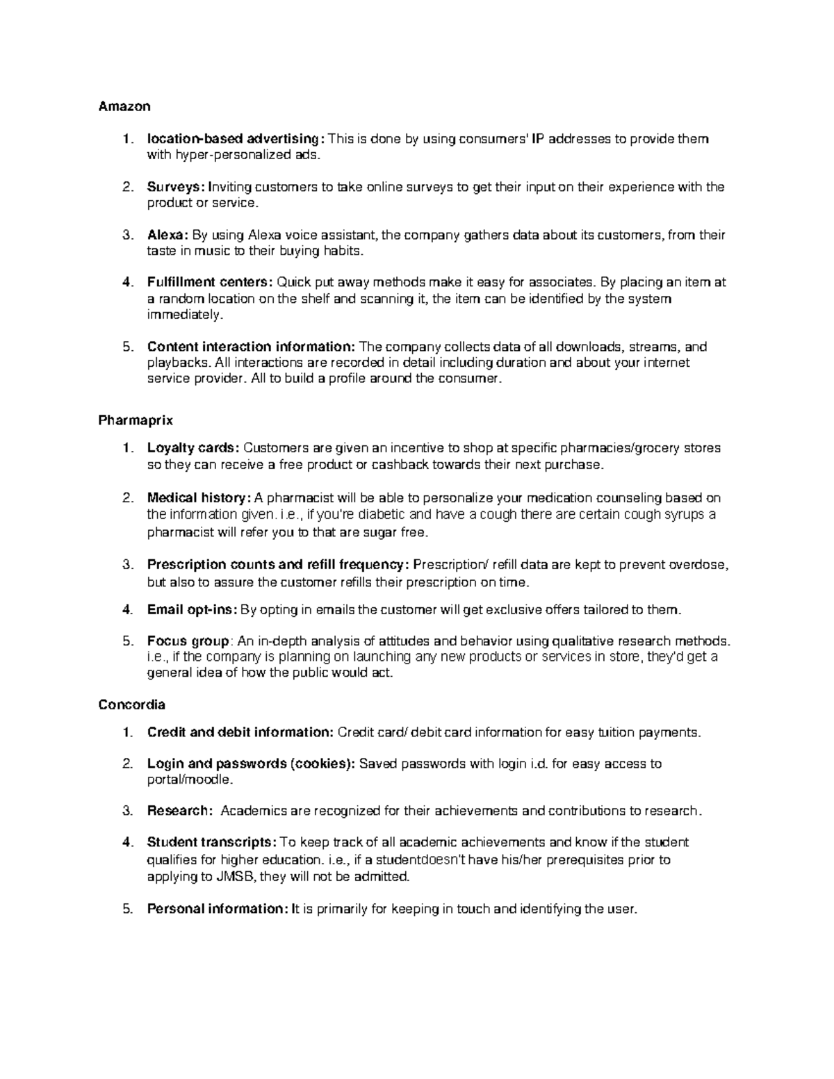 Homework 1 homework 1 homework 1 3 companies mark 201 concordia