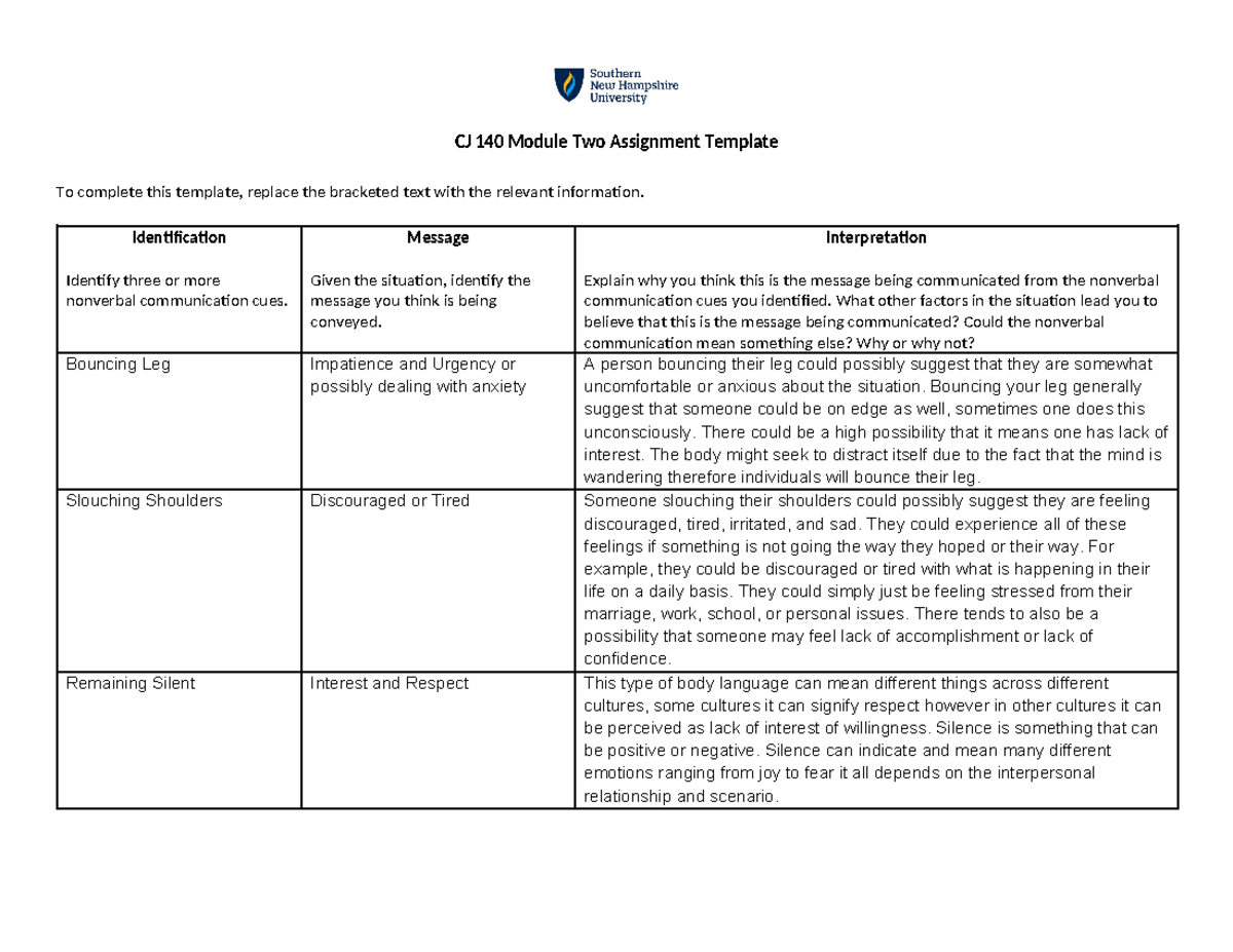 CJ 140 Module Two Assignment Template - Identification Identify three ...
