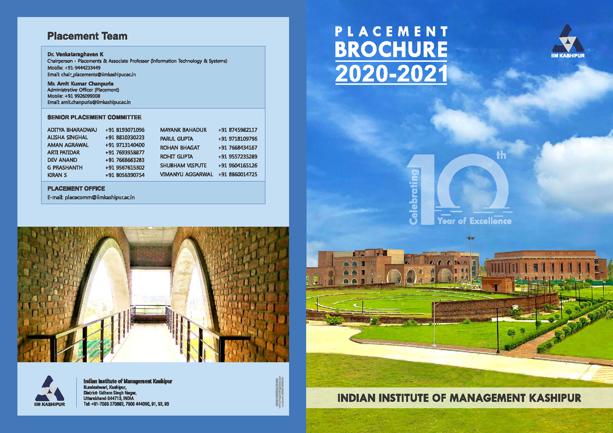 IIM Kashipur-Placement Brochure - Data Science & Machine Learning - Studocu