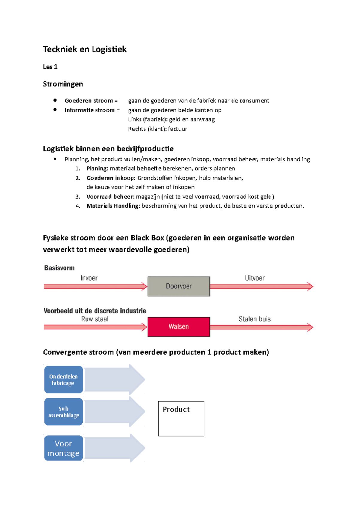 Samenvatting Werken Met Logistiek College 1 - 7 - Teckniek En Logistiek ...