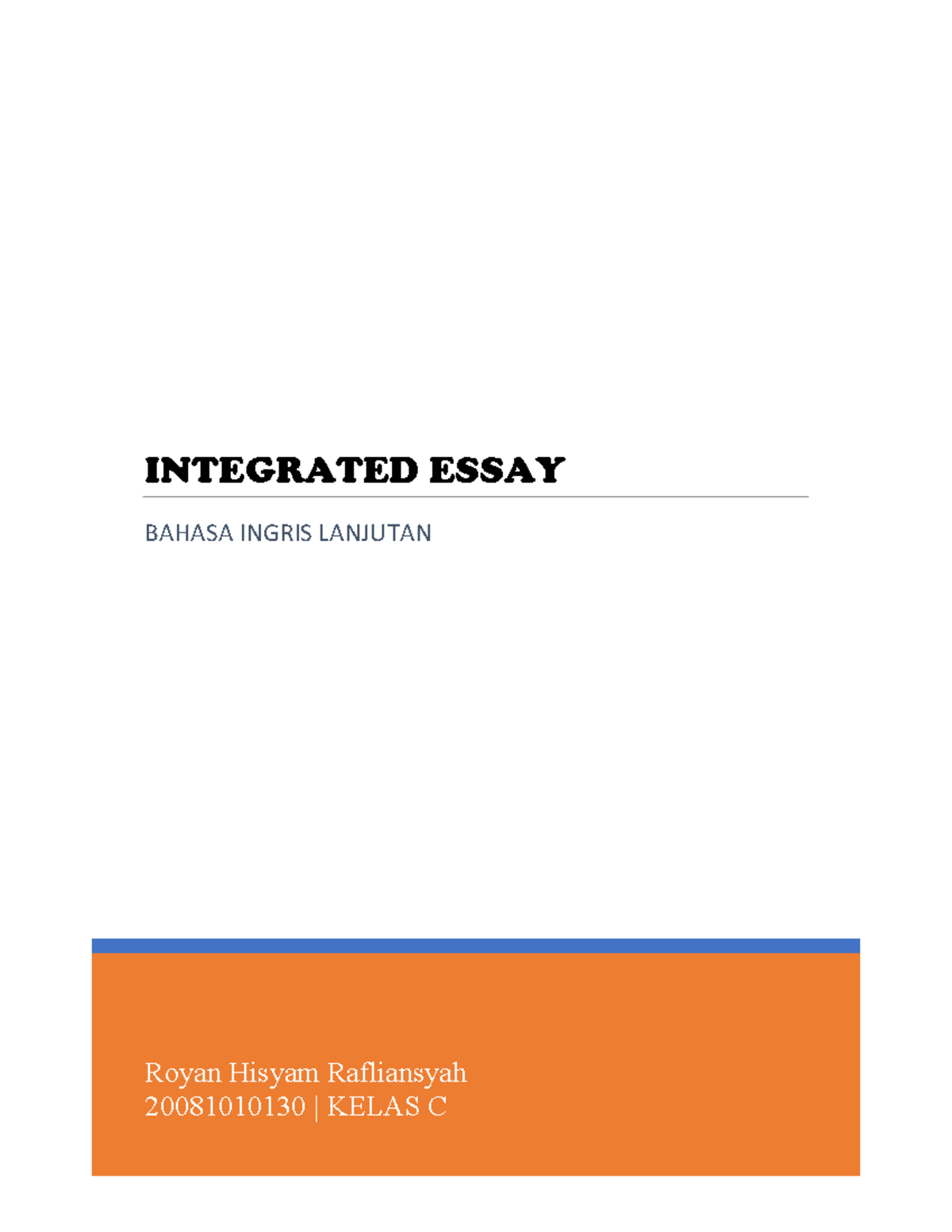 what is an integrated essay mean