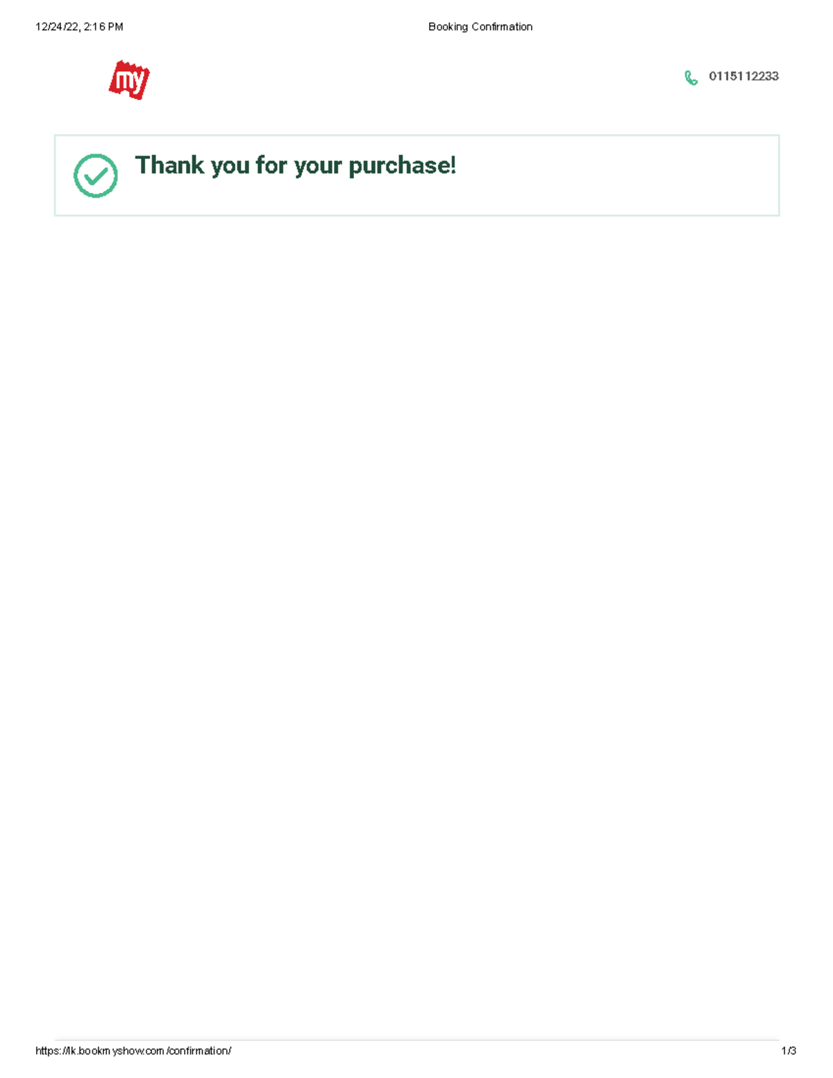 Booking Confirmation test 12/24/22, 216 PM Booking Confirmation lk