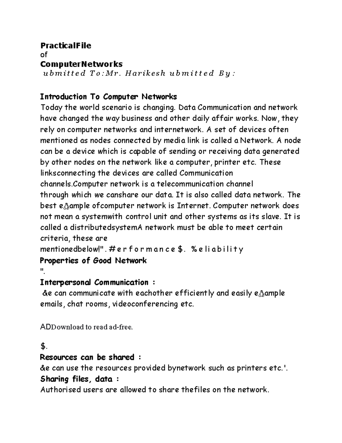 CN Lab - PracticalFile of ComputerNetworks u b m i t t e d T o : M r. H ...