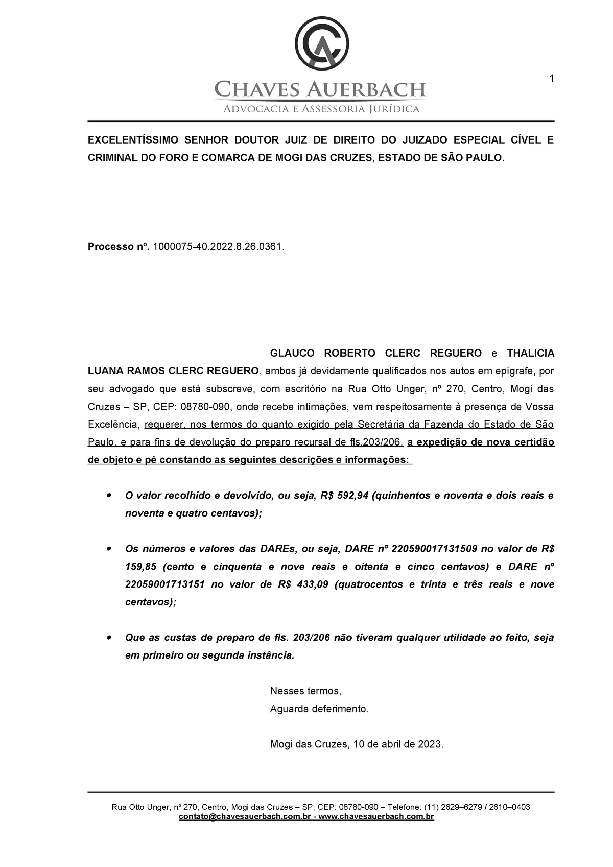 Peti O Certid O De Objeto E P Excelent Ssimo Senhor Doutor Juiz De Direito Do Juizado