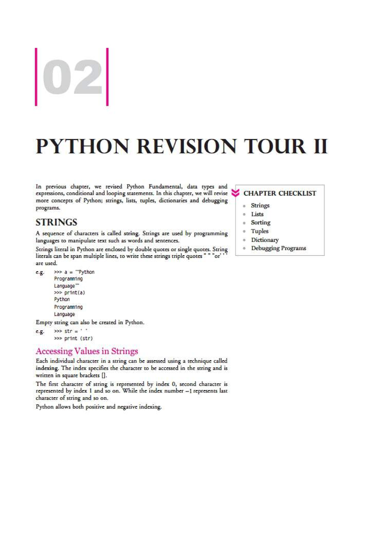 2. Python Revision Tour II - Computer Science - Studocu