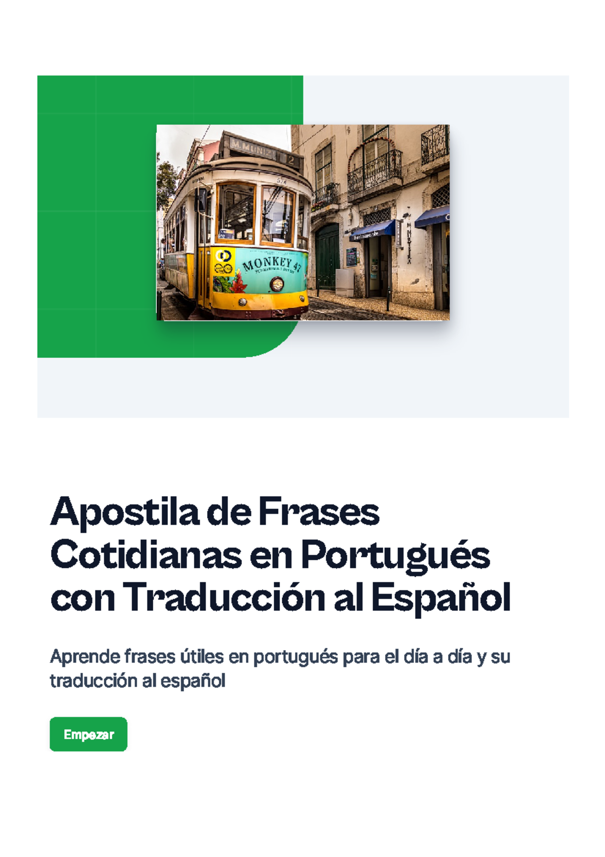 Apostila de frases cotidianas en portugues con traduccion al espanol