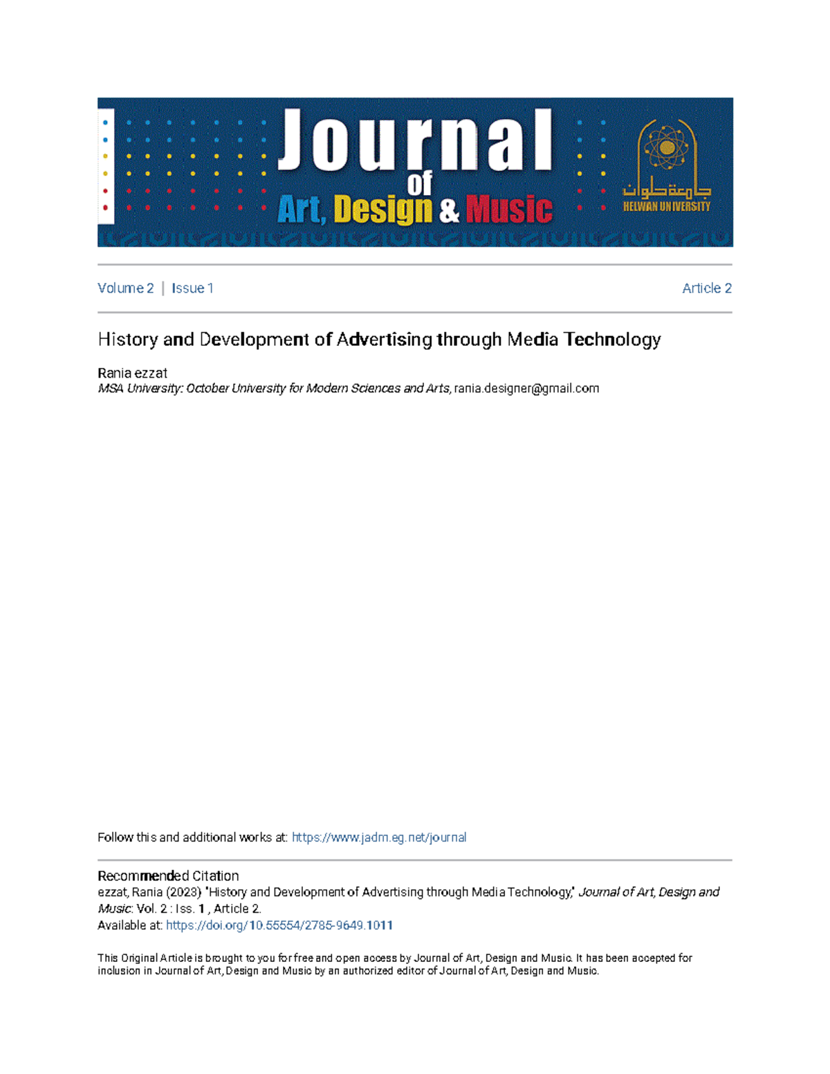 History and Development of Advertising through Media Technology eg