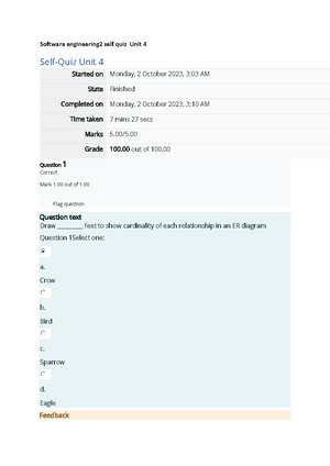 Computer Graphic Self-quiz Unit6 - Started on Wednesday, 26 July 2023 ...