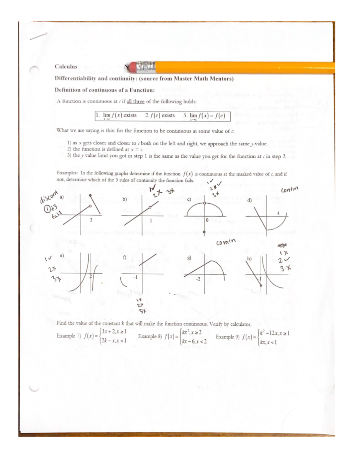 Calculus-1 - Chapter Notes, Lecture Notes And Example Problems For ...