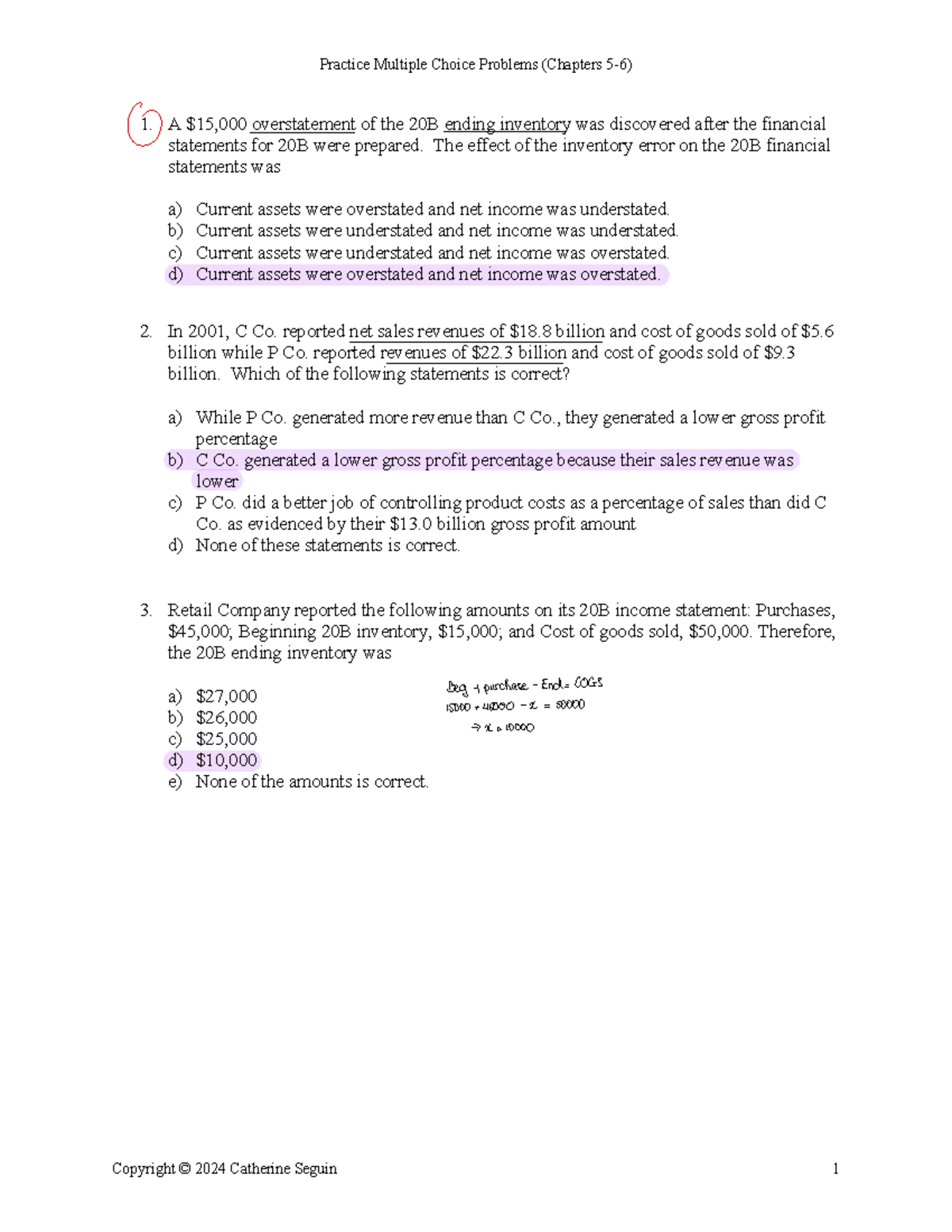 Practice+Multiple+Choice+Questions+(Chapters+5-6) - A $15,000 ...