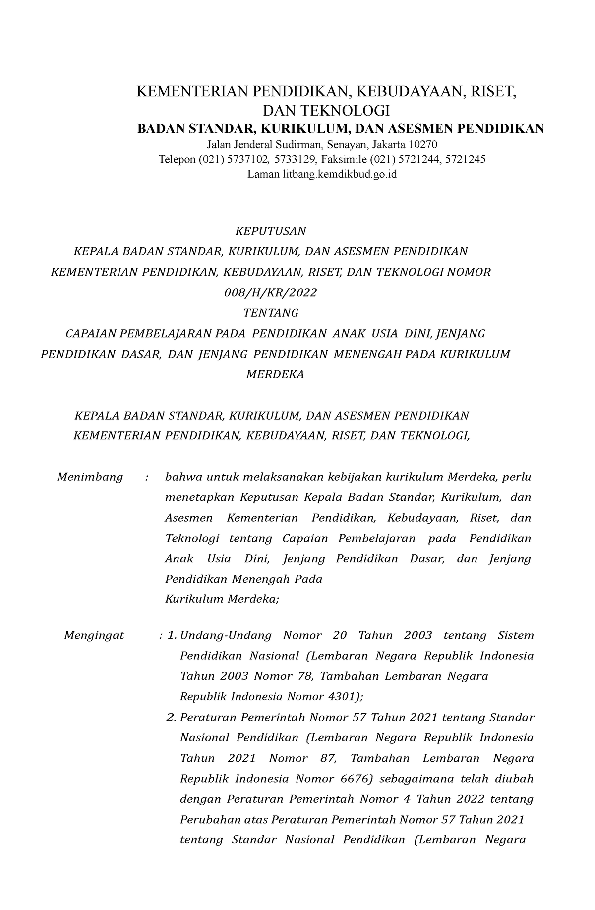 1. CP - PPKn - CP Mata Pelajaran Pendidikan Pancasila - KEMENTERIAN ...