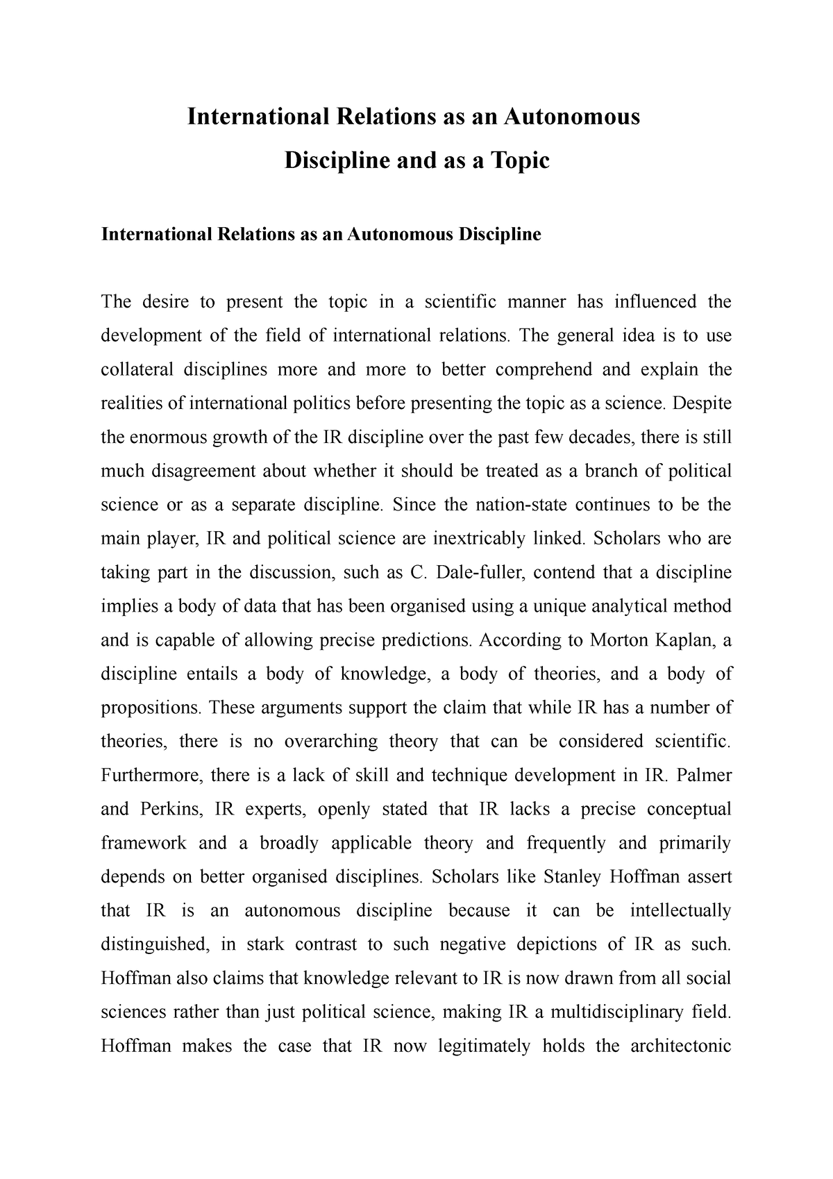 master thesis in international relations