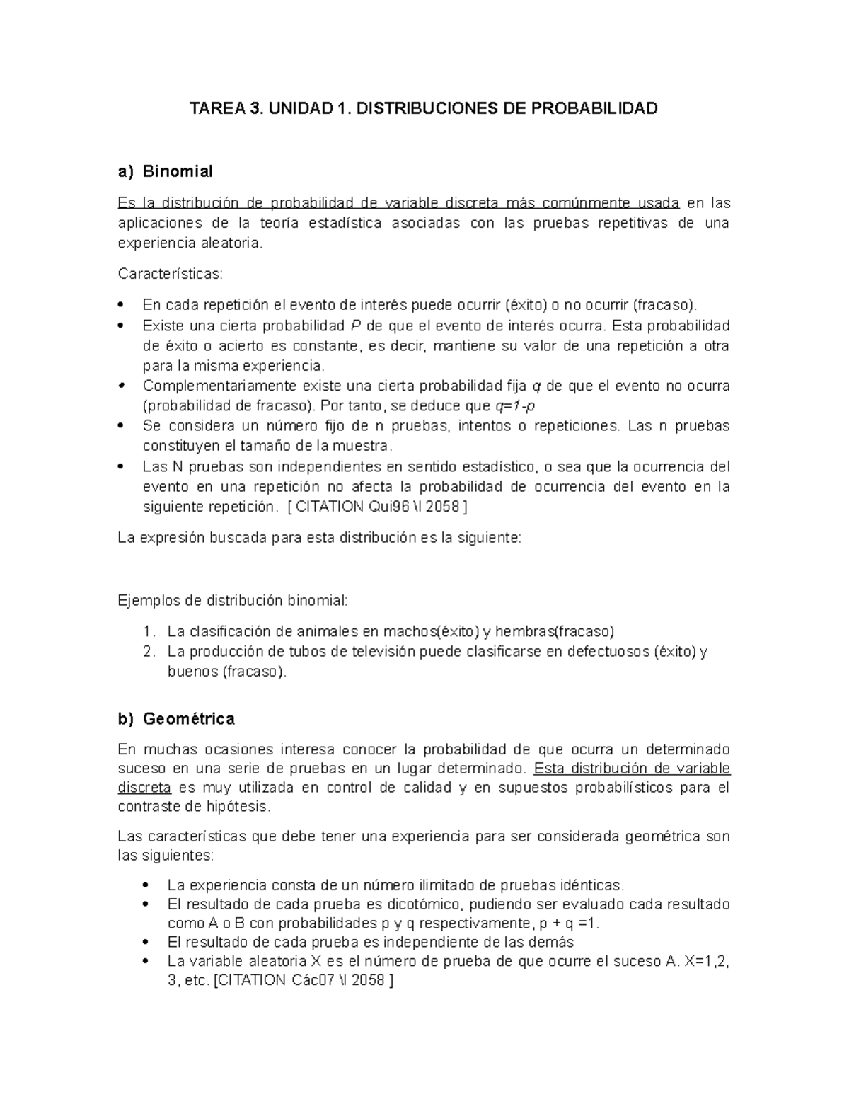 Tipos De Distribuciones De Probabilidad Para Estadística - TAREA 3 ...