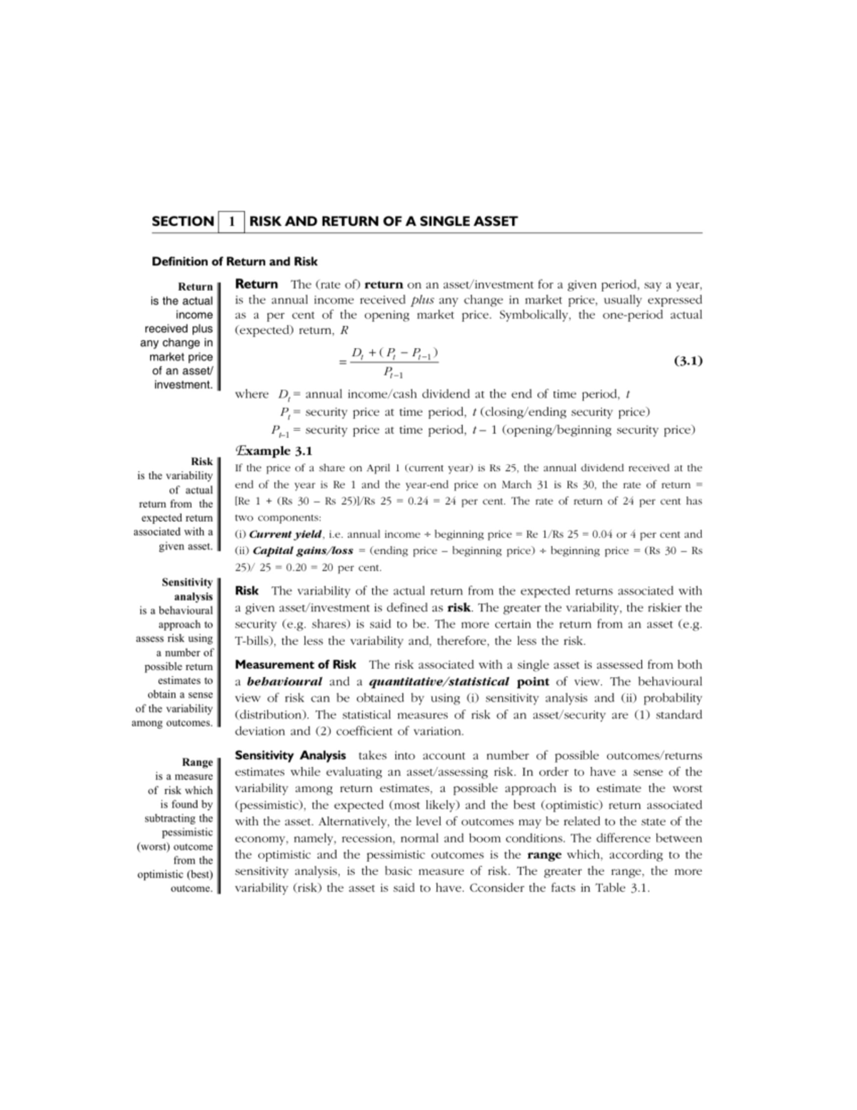 Risk and return of a single asset - Financial Management - Studocu