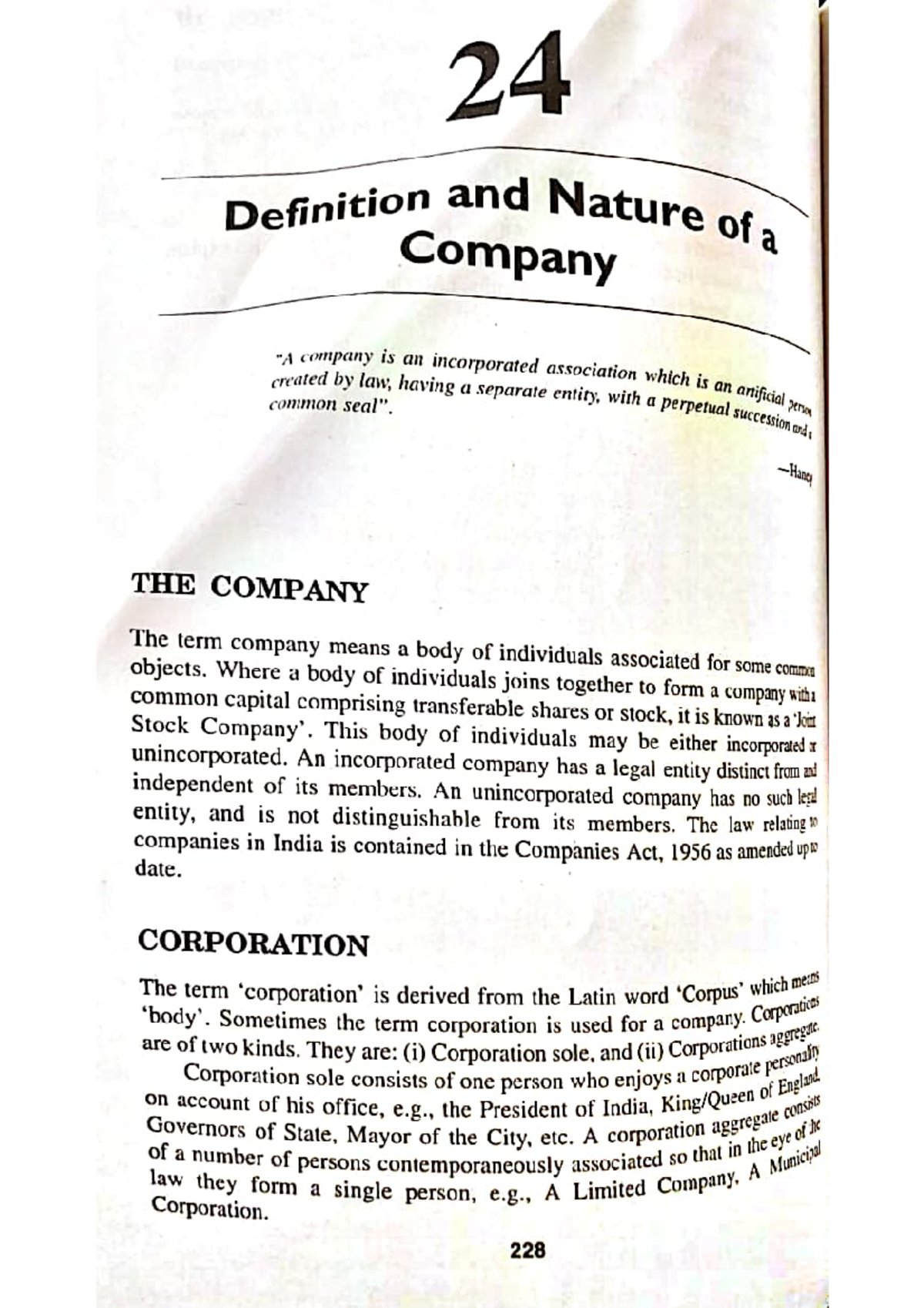 Corporation Definition - Corporate law - Studocu