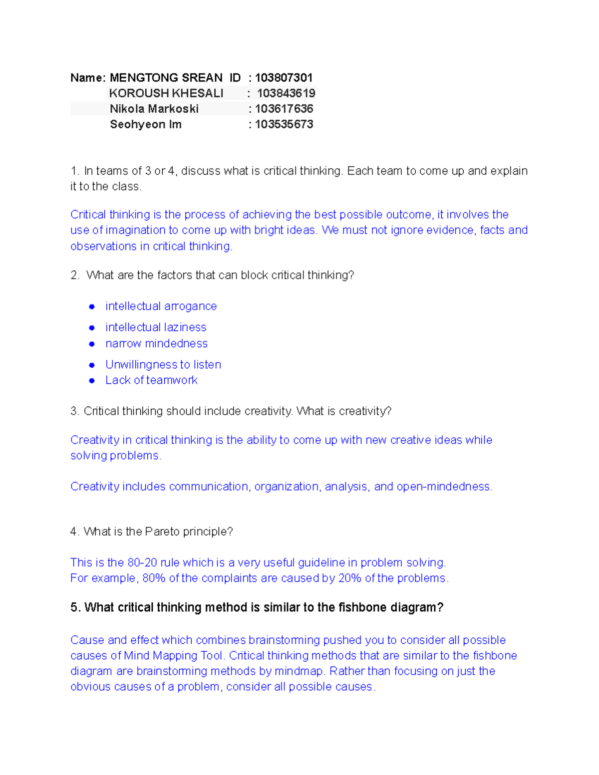 Group 4 ICT10011 - Name: MENGTONG SREAN ID : 103807301 KOROUSH KHESALI ...