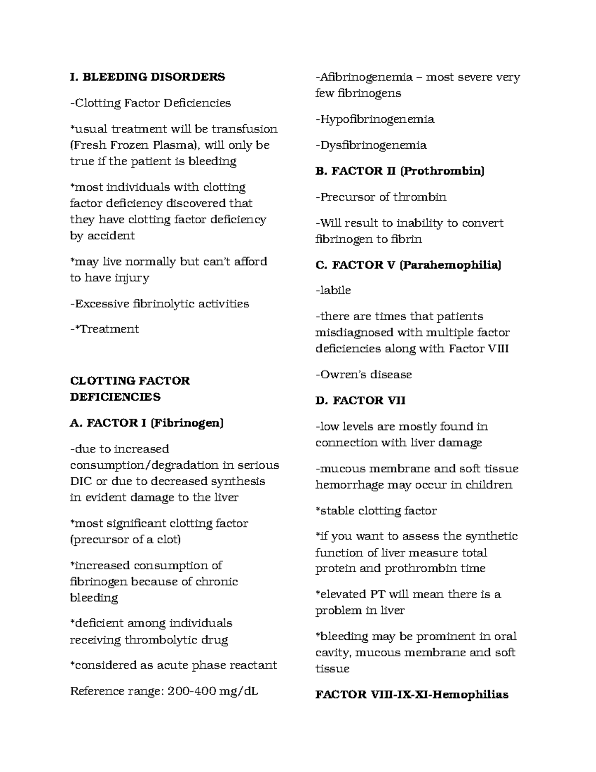Bleeding-Disorders - Lecture notes taken from Sir Anton Pascua - I ...