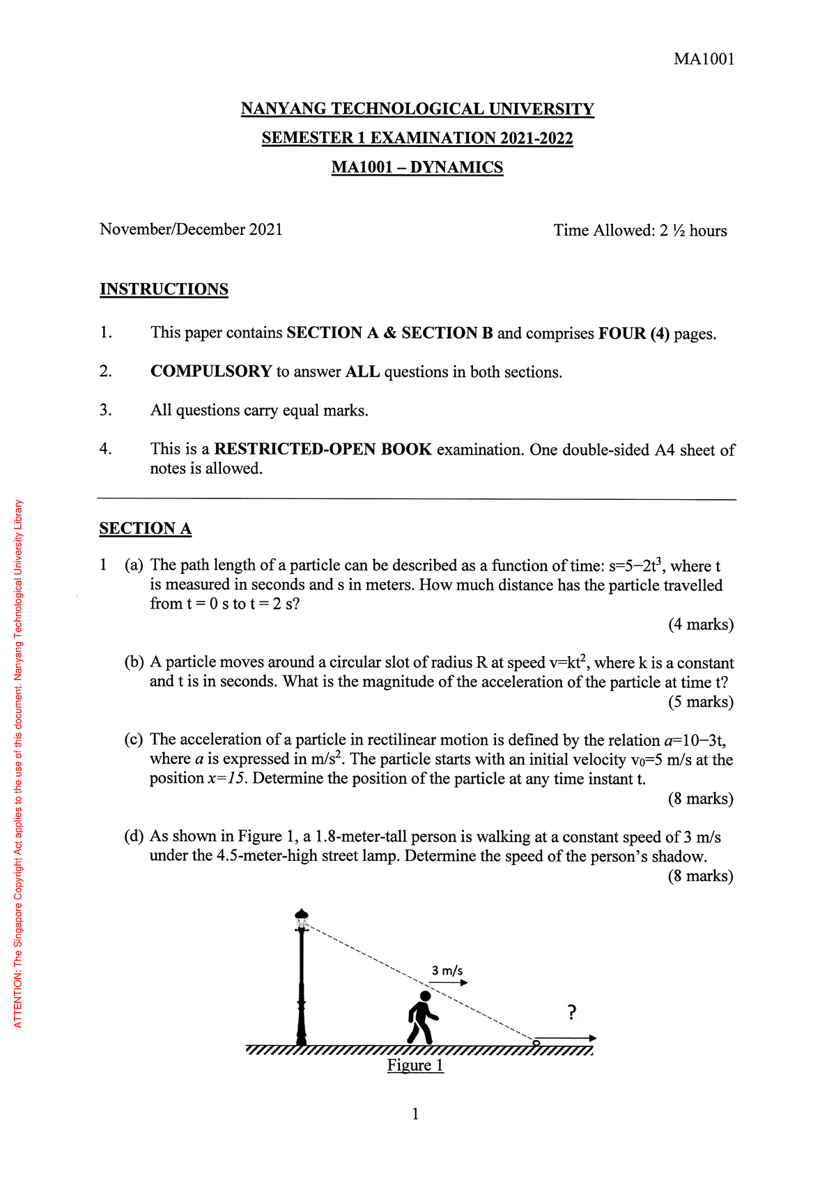 MA1001 2021-2022 Semester 1 - MA1001 - Studocu