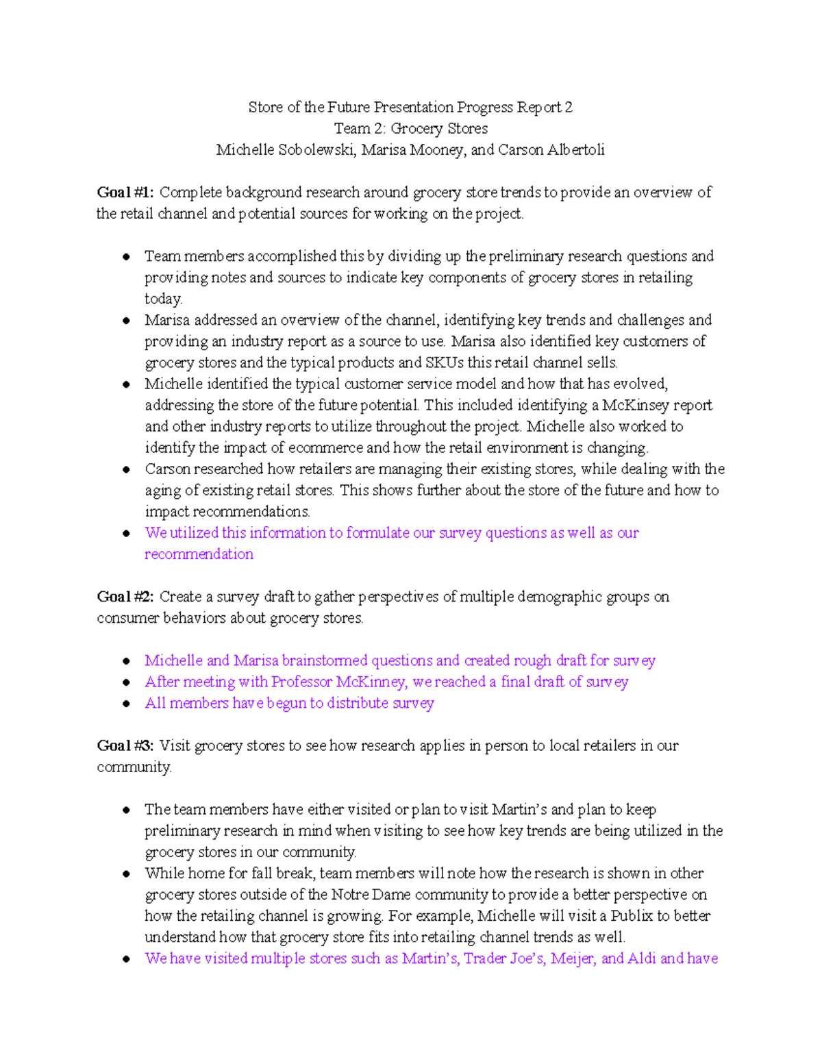 Progress Report 2 - Practice materials for Prof. Letecia McKinney's ...