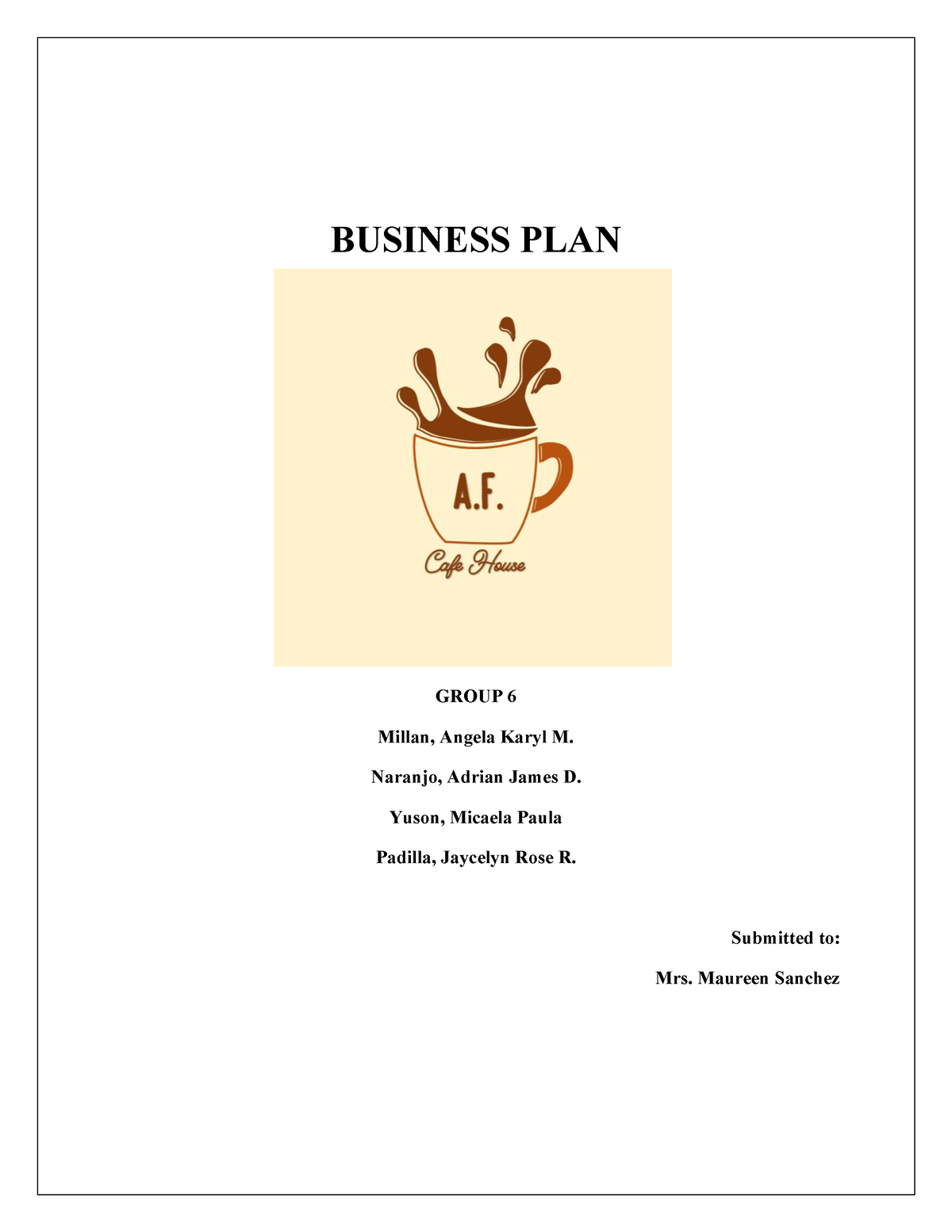 business plan grade 6