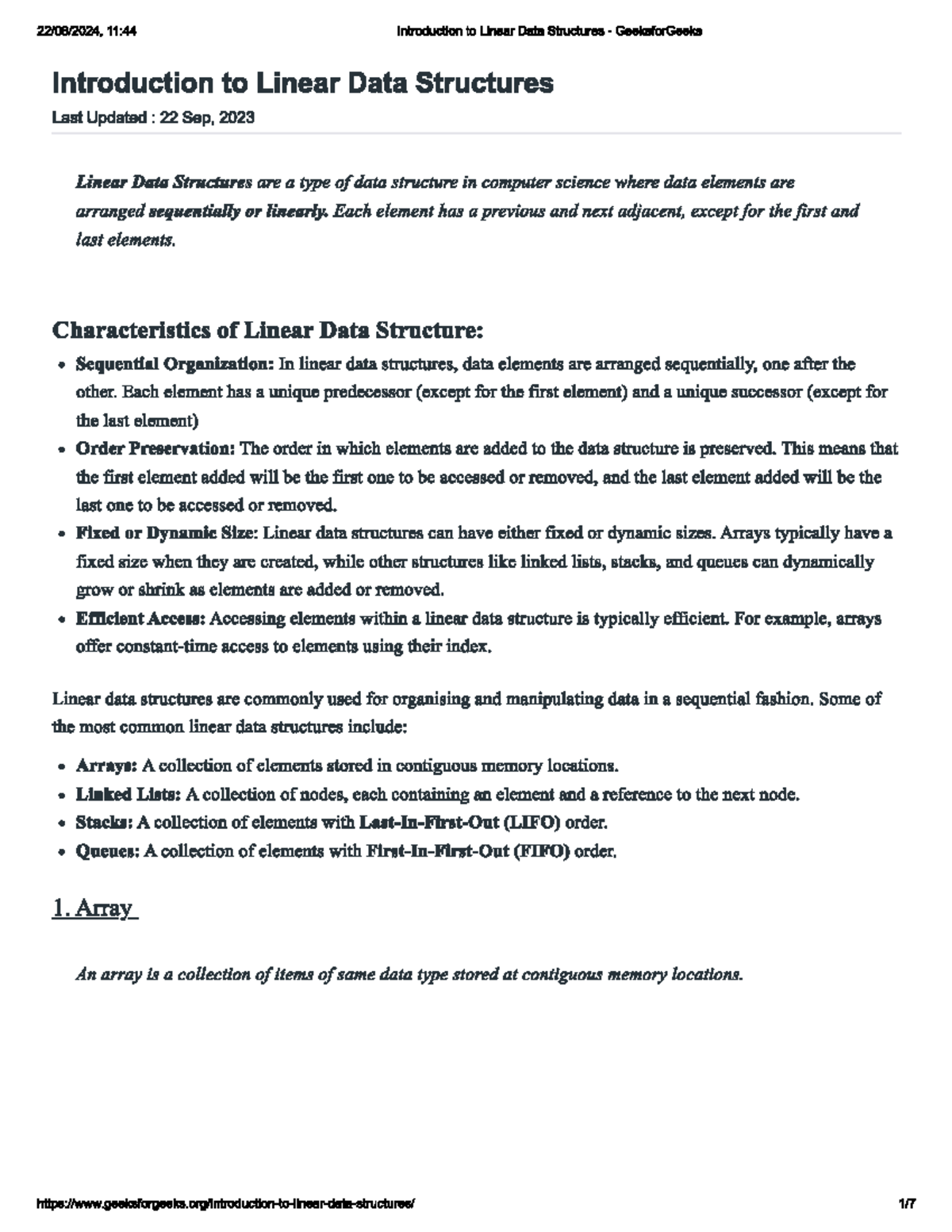 Unit 1 ds - Summary Computer Applications - 11:44 Introduction to ...