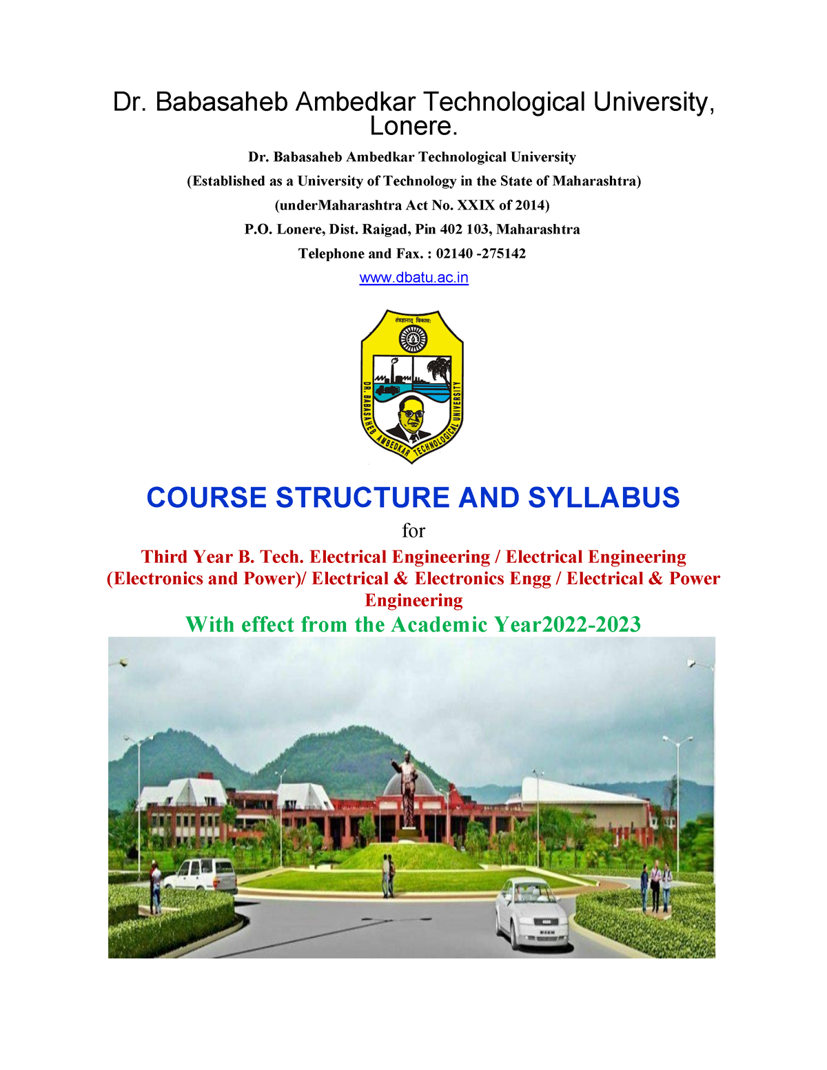 Third Year B.Tech Electrical Engg Final- Syllabus 2022-23 (1) - - Studocu