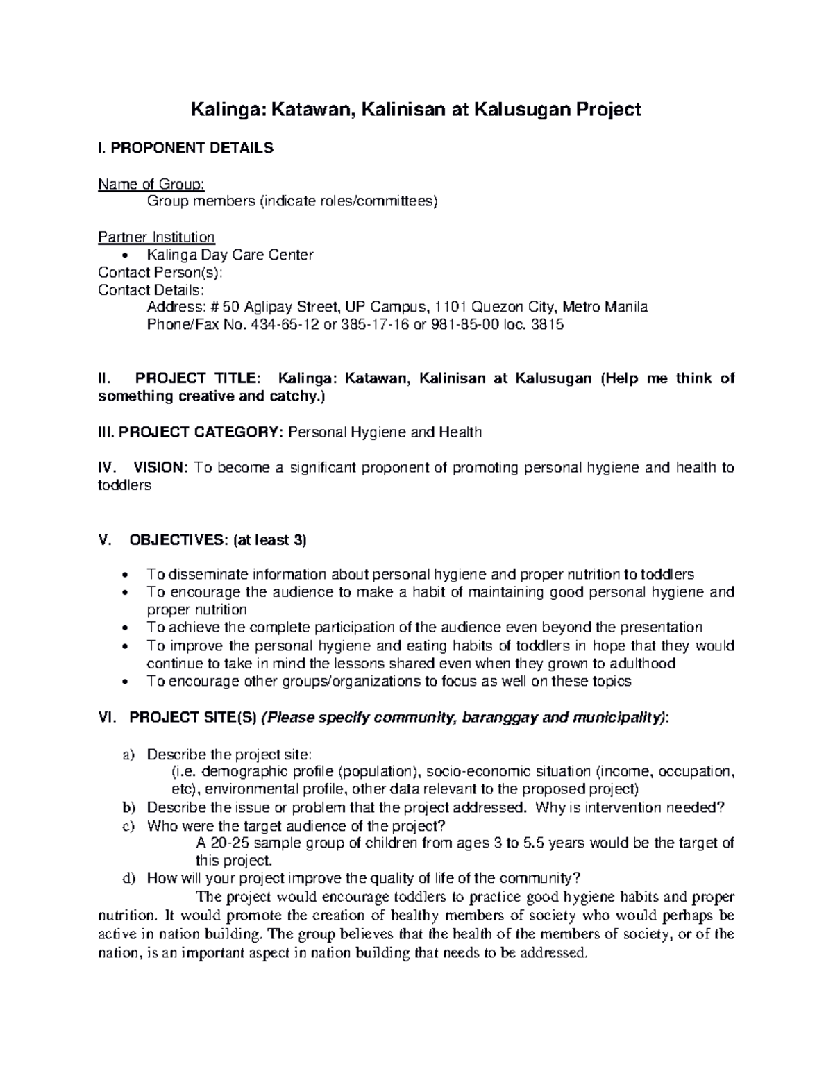 Toaz - jdvgwqdb - Kalinga: Katawan, Kalinisan at Kalusugan Project I ...