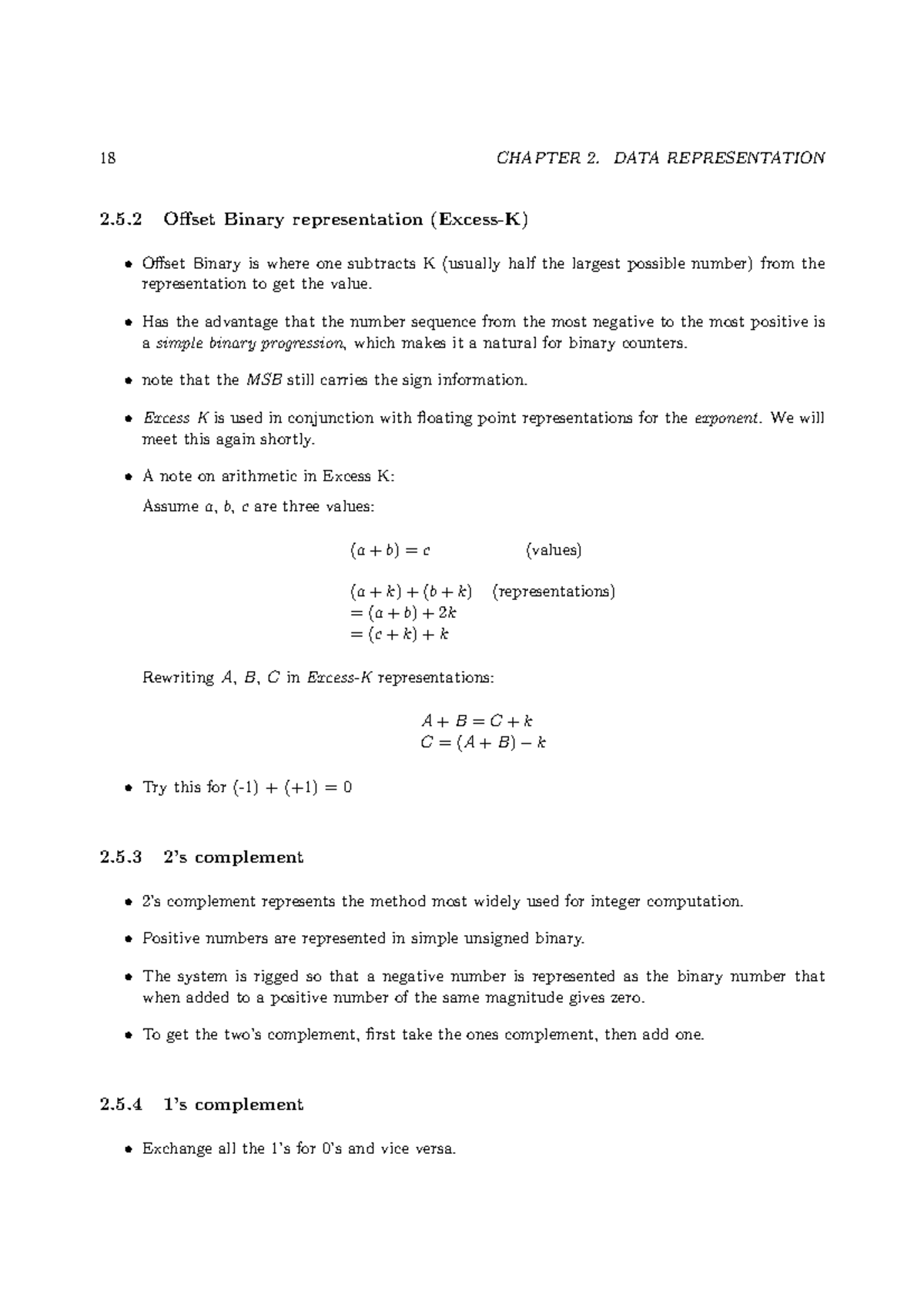 Offset binary Digitale techniek I - 18 CHAPTER 2. DATA REPRESENTATION 2 ...