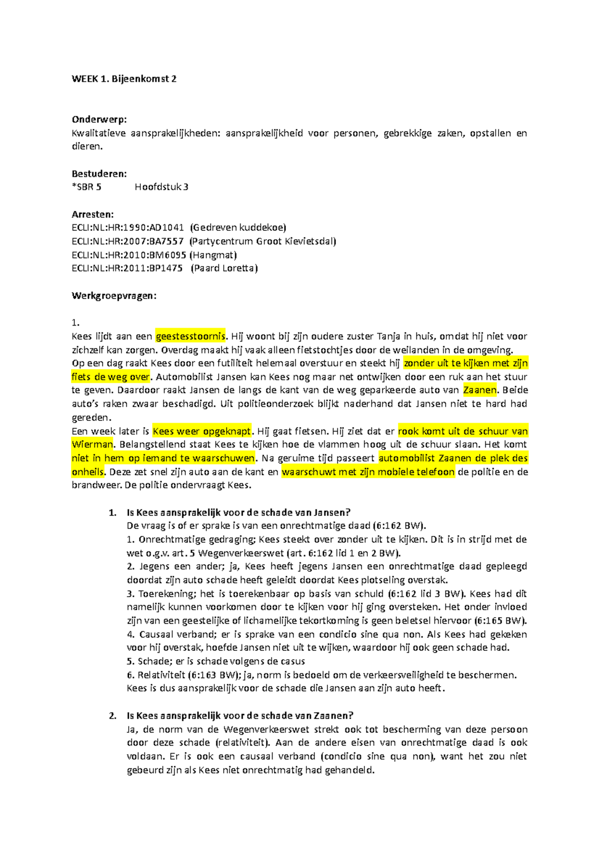 Week 1.2 - Werkgroepopdrachten - WEEK 1. Bijeenkomst 2 Onderwerp ...