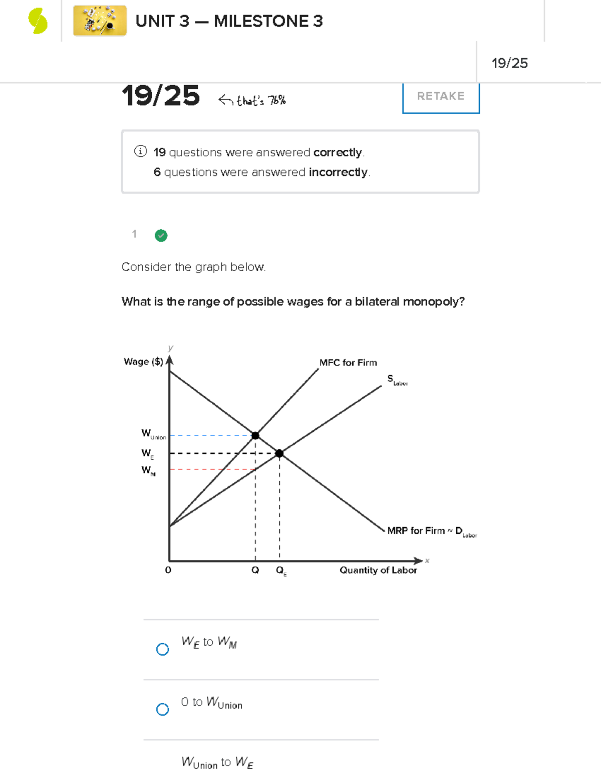 Milestone 3 Attempt 1 - 1 19 / 25 That's 76% RETAKE 19 Questions Were ...