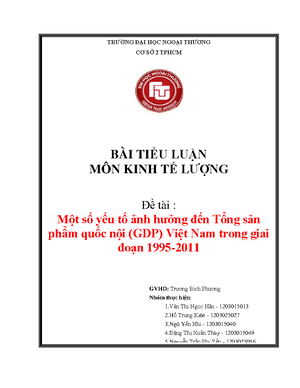 đề cương kinh tế lượng  PDF