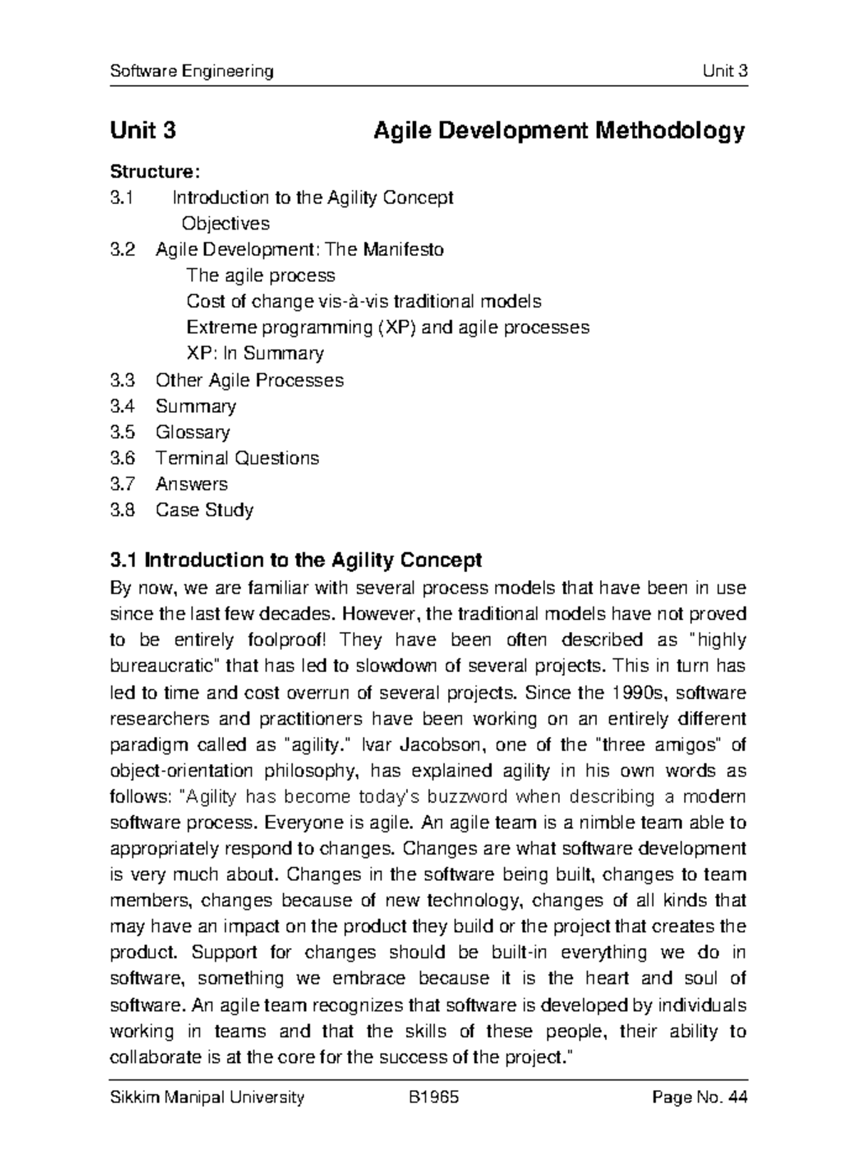 Unit 3 Agile Development Methodology - Unit 3 Agile Development ...