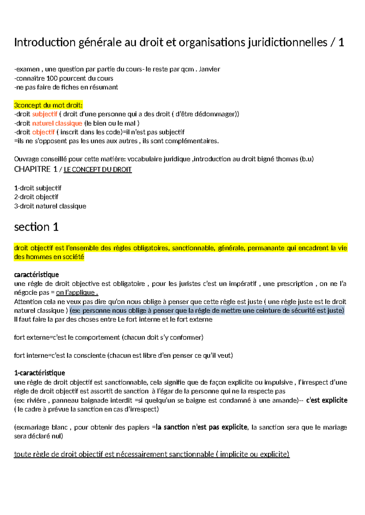 Chapitre 1 - Introduction générale au droit et organisations ...