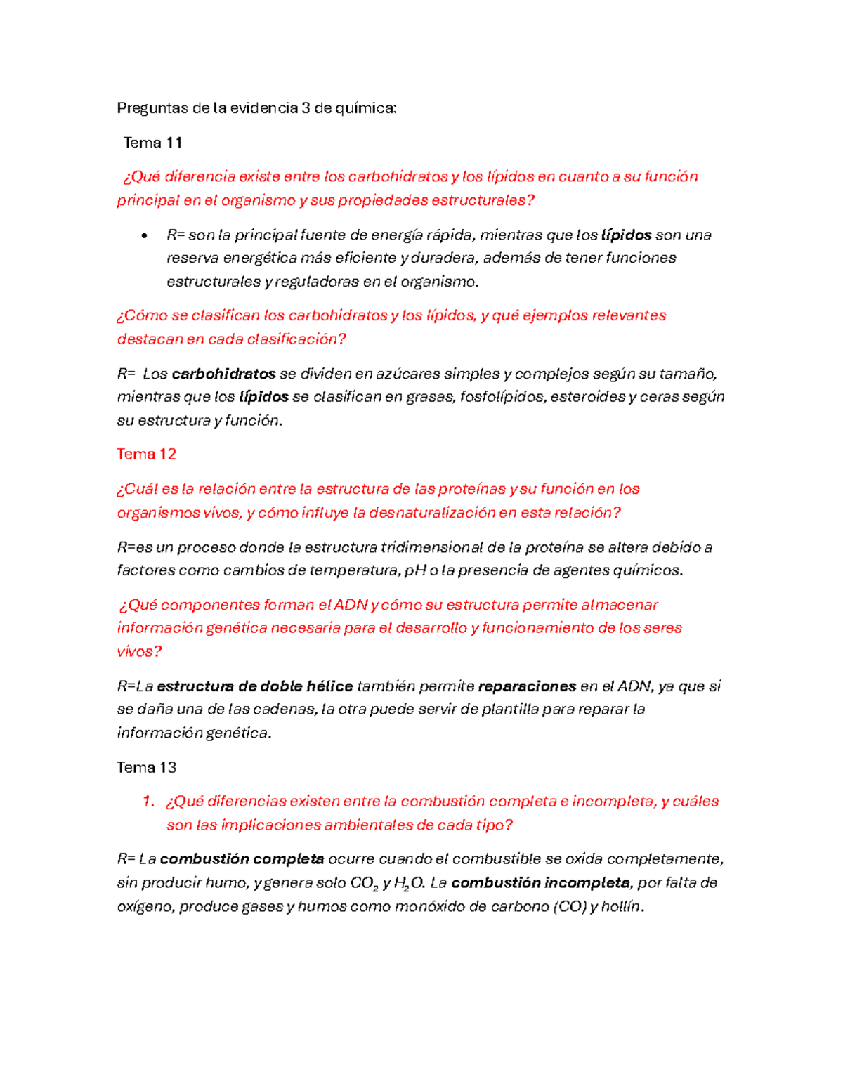 Evidencia 3 de carbono y sus compuestos - Preguntas de la evidencia 3 ...