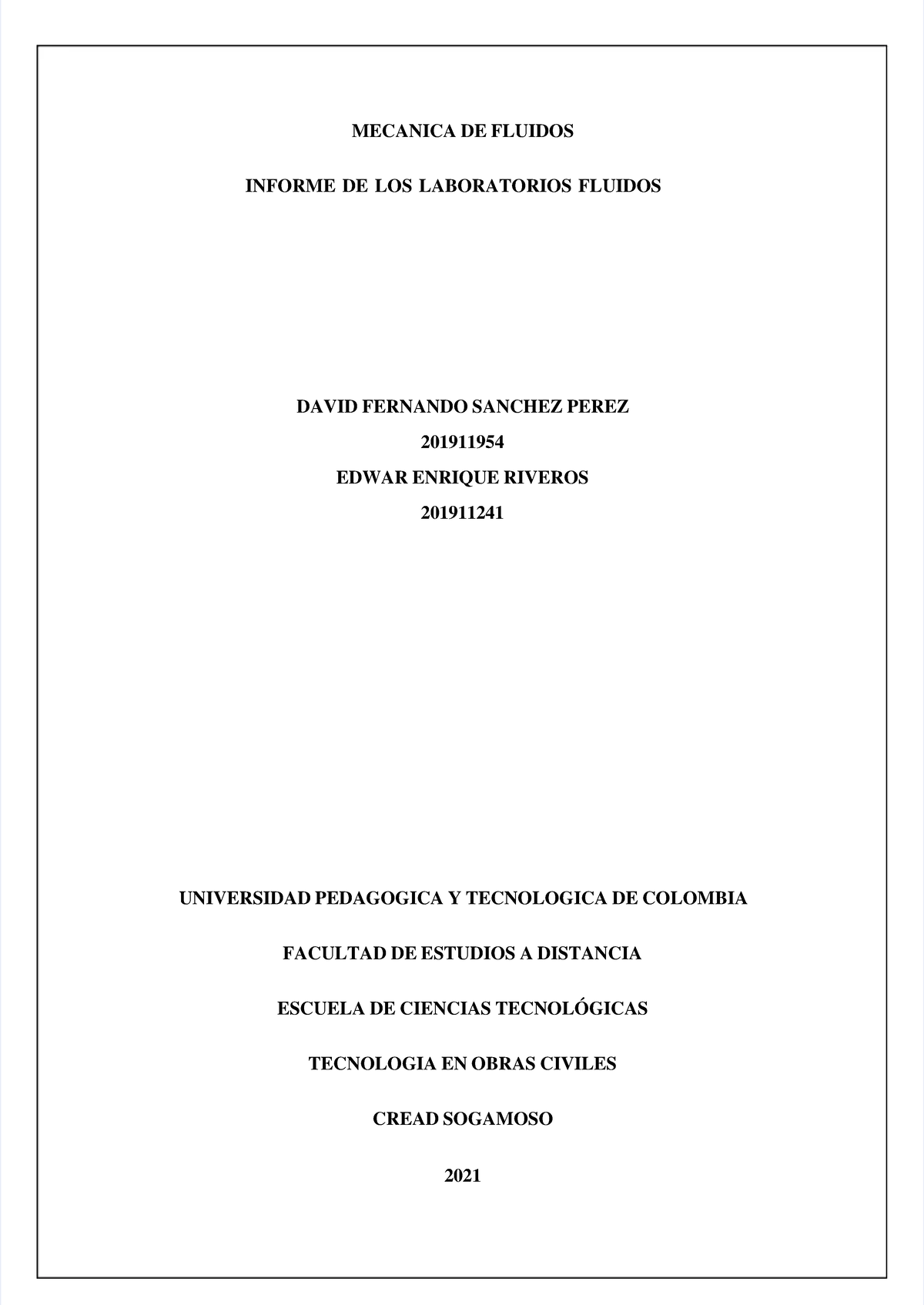 Pdf Informe Laboratorio Mecanica De Fluidos Compress Mecanica De