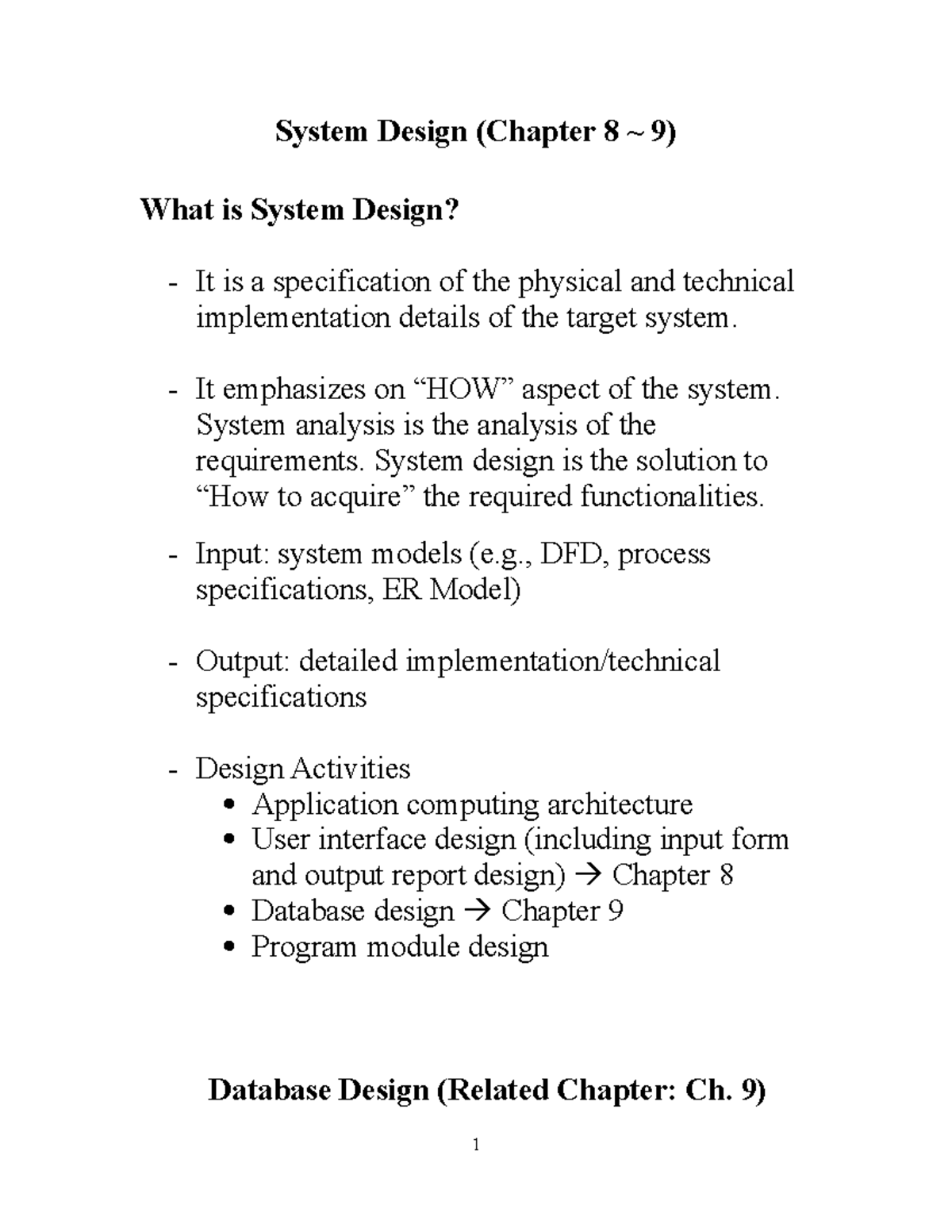 Note Relational DB Design - System Design (Chapter 8 ~ 9) What is ...