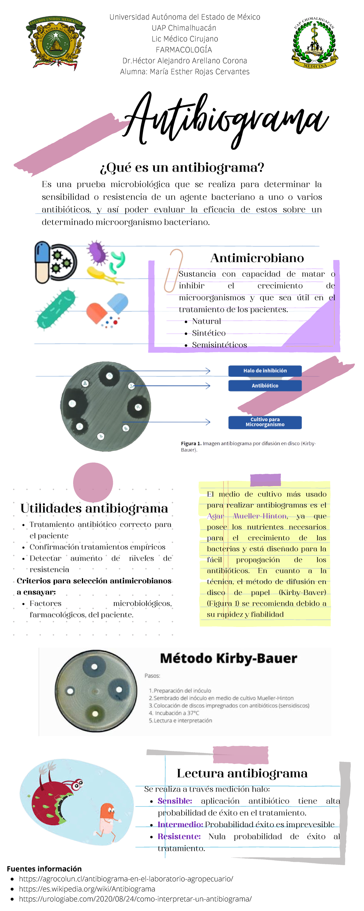 Infografía Antibiograma Rojas Cervantes Ma Esther 501 Farmacología Antibiograma ¿qué Es Un