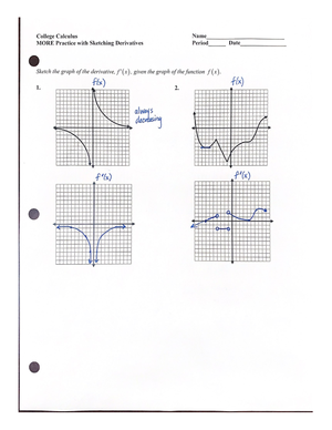 Solutions Rates+of+Change+Applications+of+the+Derivative+Handout ...