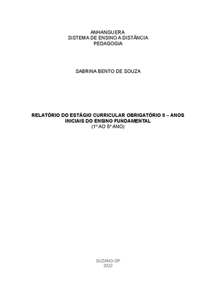 Leitura Obrigatoria Estágio II - A Interdisciplinaridade Como Um ...